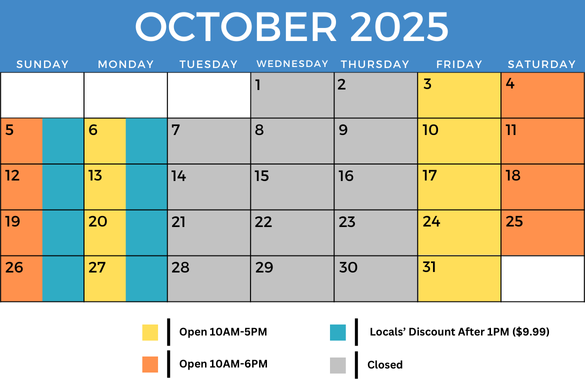 October Operating Calendar